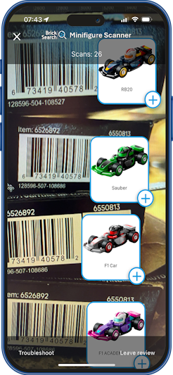 BrickSearch Scanner Screen